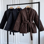 Prešívaná kimono bunda – čierna