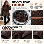 Prešívaná kimono bunda – čokoládová