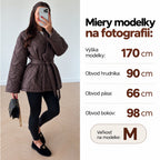 Prešívaná kimono bunda – čokoládová