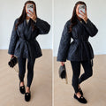 Prešívaná kimono bunda – tmavomodrá