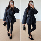 Prešívaná kimono bunda – tmavomodrá