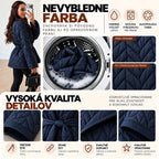 Prešívaná kimono bunda – tmavomodrá