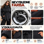 Prešívaná bunda PUFFER s opaskom – čierna