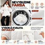 Prešívaná bunda PUFFER s opaskom – mliečna