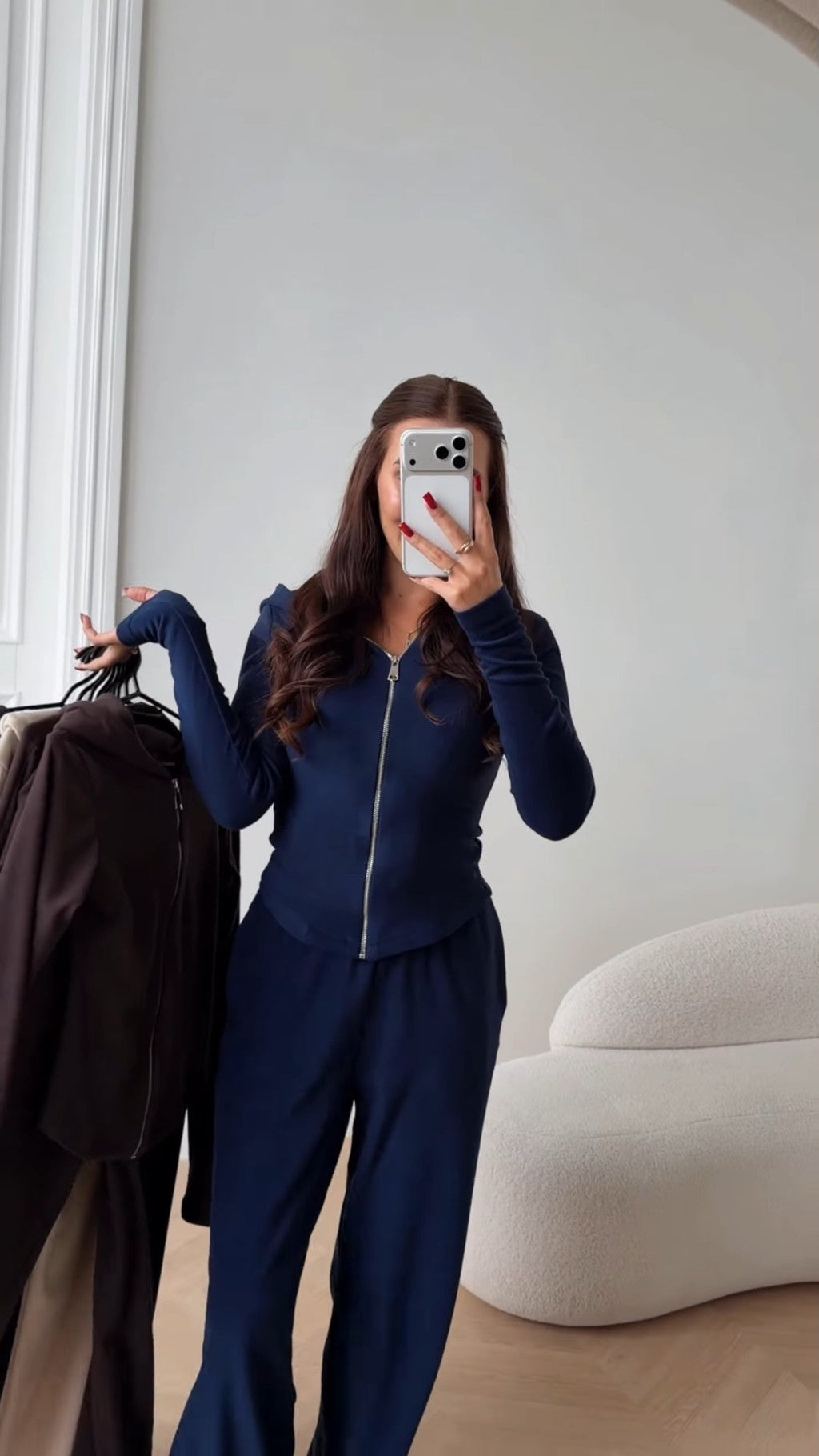 Súprava SKIN na zips – tmavomodrá