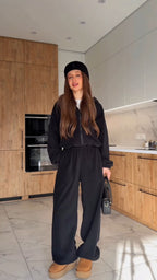 Fleecová súprava TEDDY 4v1 – čierna
