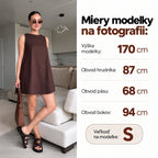 Áčkové šaty MILANIA – čokoládová