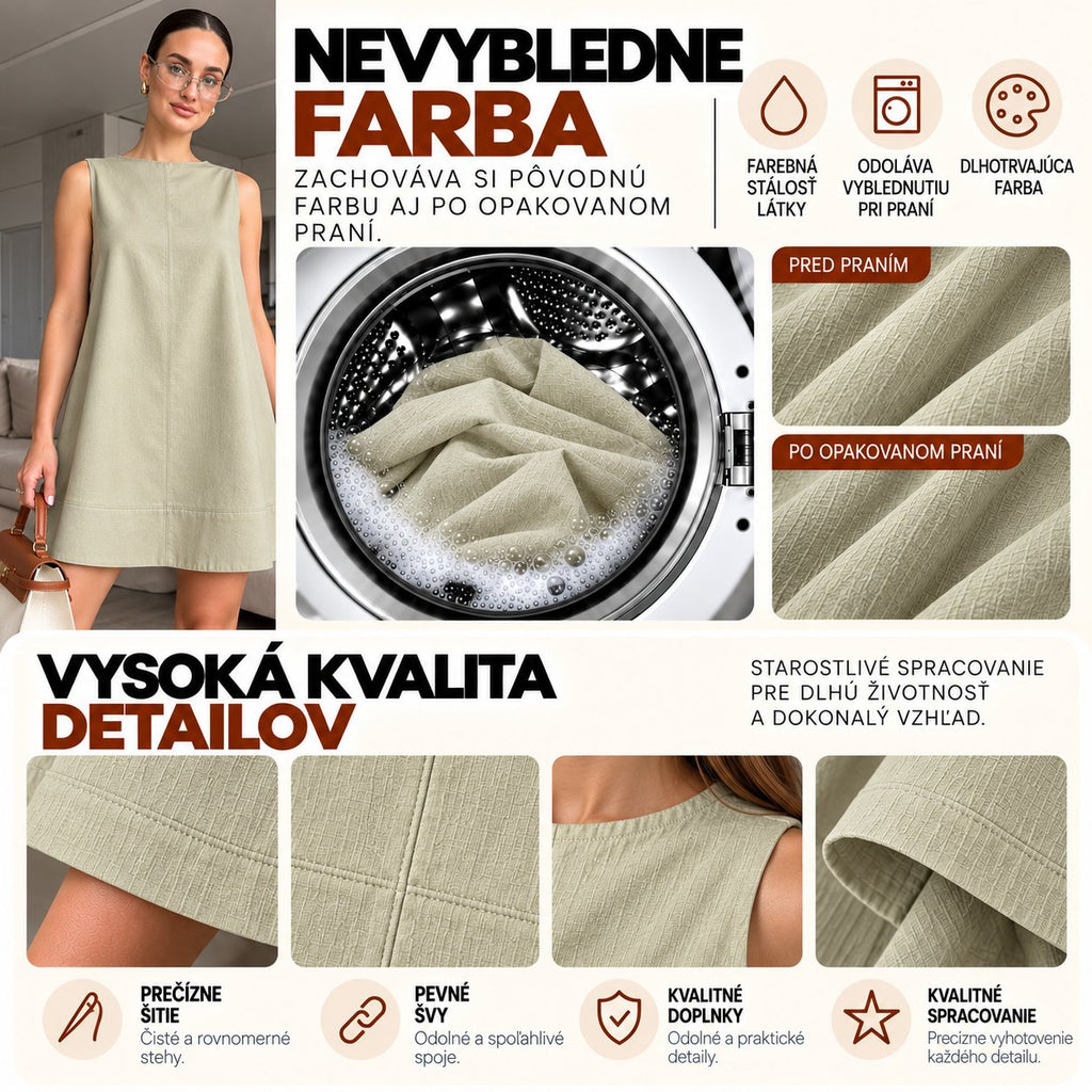 Áčkové šaty MILANIA – khaki