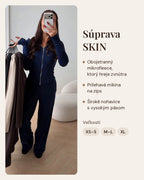 Súprava SKIN na zips – tmavomodrá