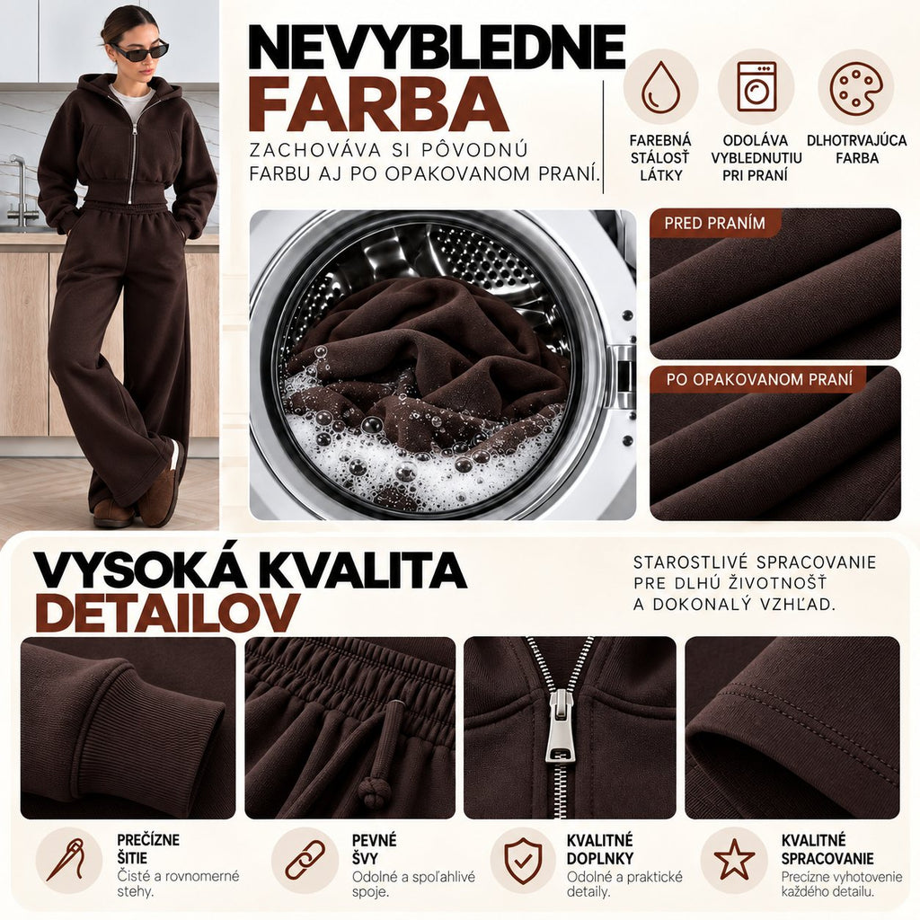 Súprava COZY s kapucňou – čokoládová