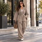 Súprava KIMONO s opaskom – béžová