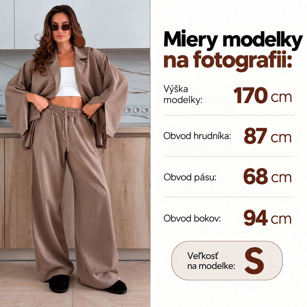 Súprava KIMONO s opaskom – béžová