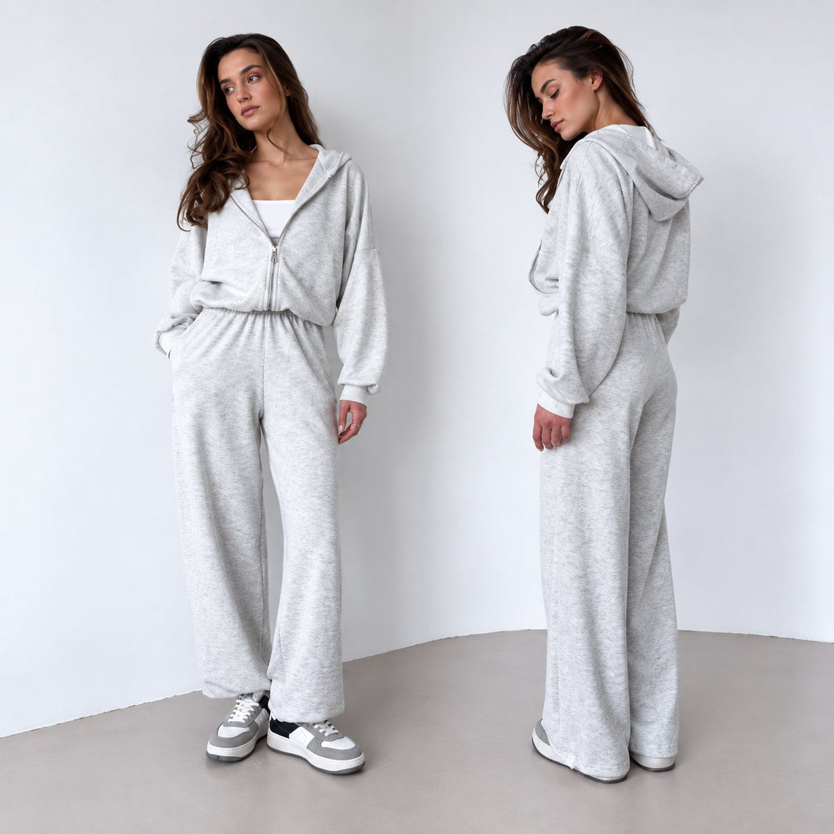 Oversize súprava SOFT – sivý melír