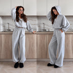 Oversize súprava SOFT – sivý melír