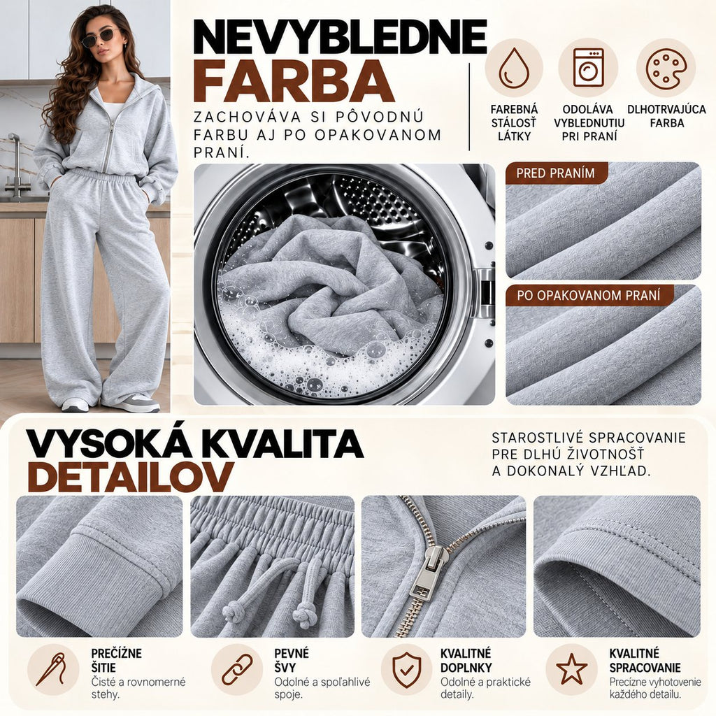 Oversize súprava SOFT – sivý melír