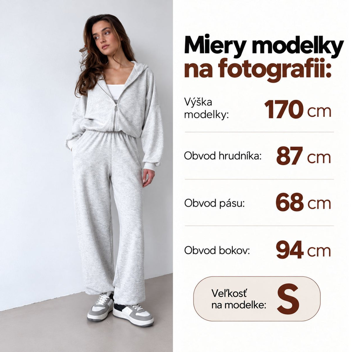 Oversize súprava SOFT – sivý melír