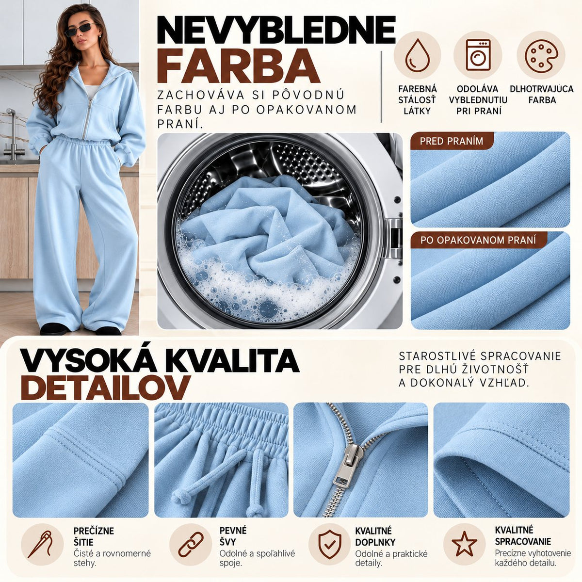 Oversize súprava SOFT – svetlomodrá