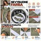 Súprava RETRO s kontrastnými vsadkami – khaki-biela