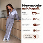 Súprava RETRO s kontrastnými vsadkami – sivo-biela