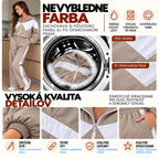Súprava RETRO s kontrastnými vsadkami – taupe-biela
