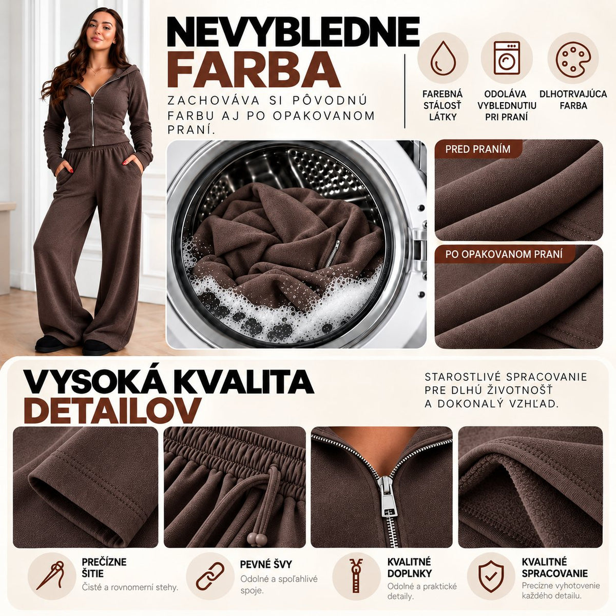 Rebrovaná súprava RIB – čokoládová