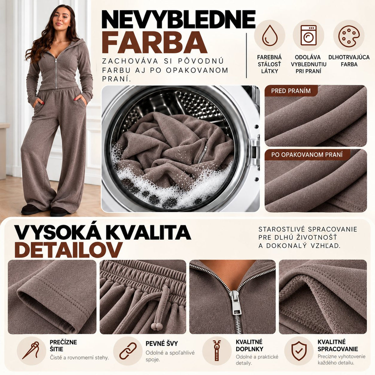 Rebrovaná súprava RIB – čokoládový melír