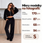 Velúrová súprava VELVET – čierna