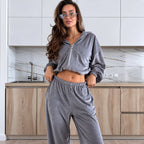 Velúrová súprava VELVET – sivá