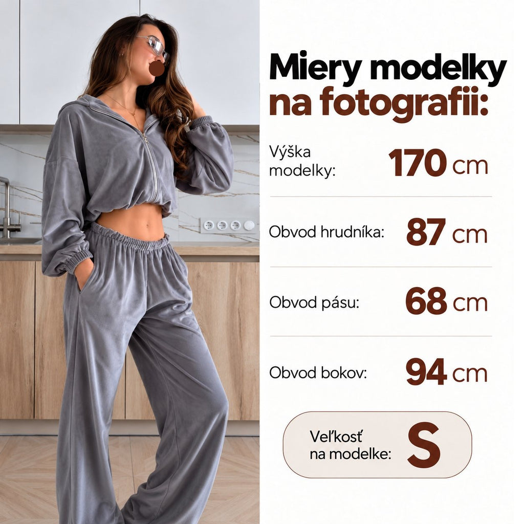 Velúrová súprava VELVET – sivá