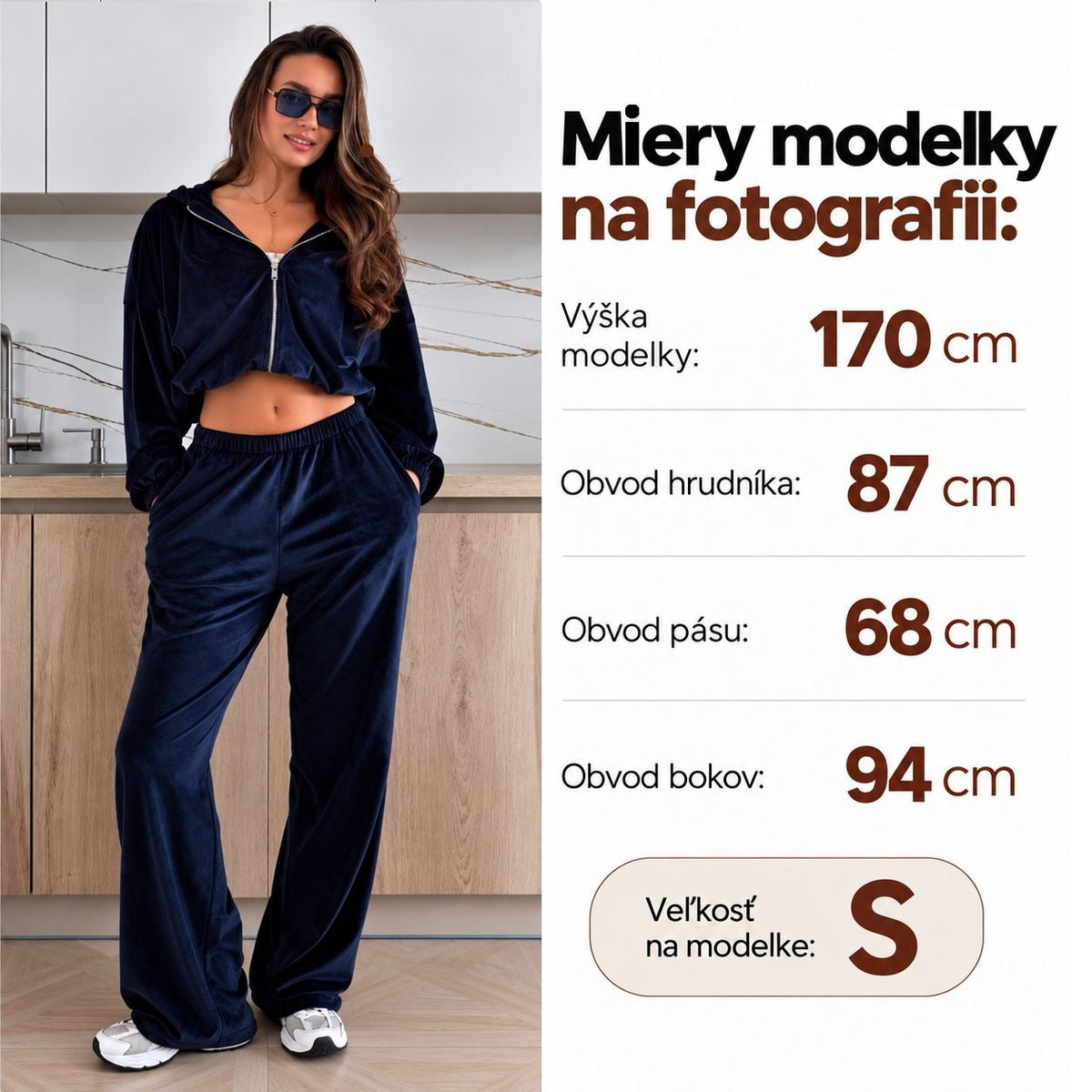 Velúrová súprava VELVET – tmavomodrá